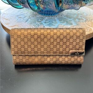 Sold Gucci MicroGuccissima Long Wallet, Logo, Snap, Amazing Condition